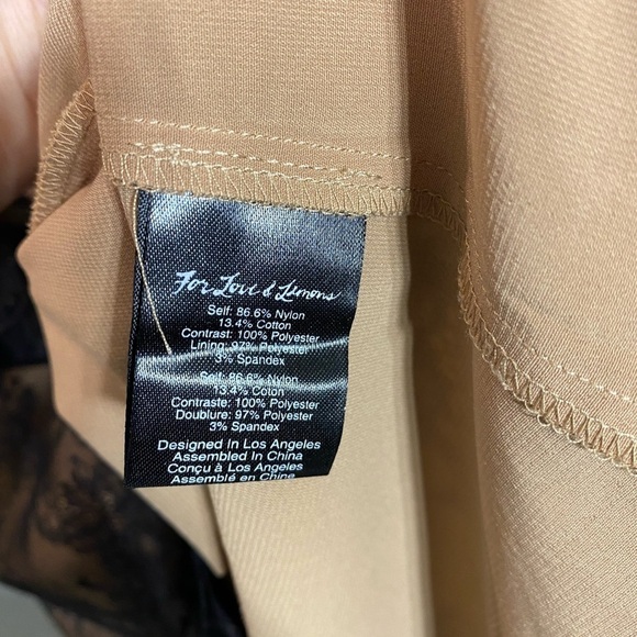 For Love & Lemons Daphne Lace Mini dress in Black/Nude - Picture 7 of 10